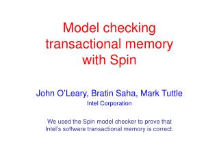 Model checking transactional memory with Spin