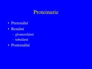 Proteinurie