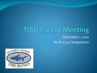 TIBU Parent Meeting