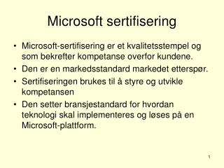 Microsoft sertifisering