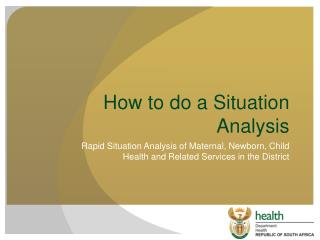 How to do a Situation Analysis