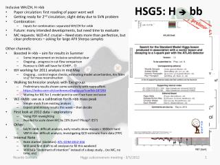 HSG5: H  bb