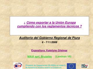 Exportar a la UE Helpdesk y casos prácticos de productos