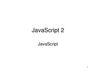 JavaScript 2