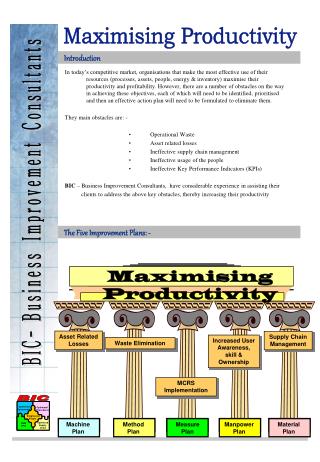 Maximising Productivity