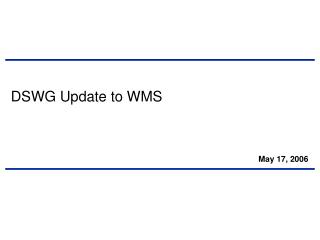 DSWG Update to WMS
