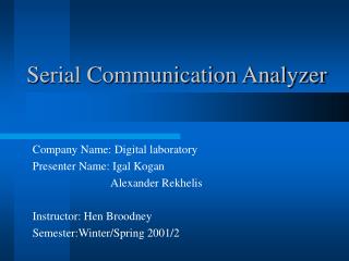 Serial Communication Analyzer