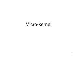 Micro-kernel