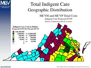 Total Indigent Care Geographic Distribution