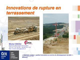 Innovations de rupture en terrassement