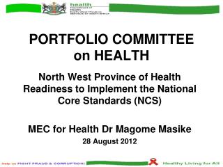 PORTFOLIO COMMITTEE on HEALTH