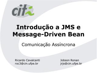 Introdução a JMS e Message-Driven Bean