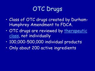 OTC Drugs