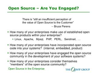 Open Source – Are You Engaged?