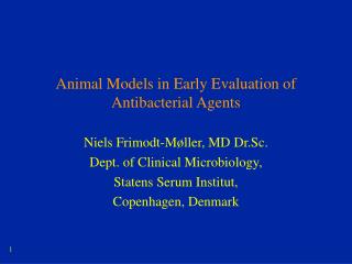 Animal Models in Early Evaluation of Antibacterial Agents