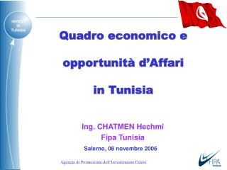 Quadro economico e opportunità d’Affari in Tunisi a