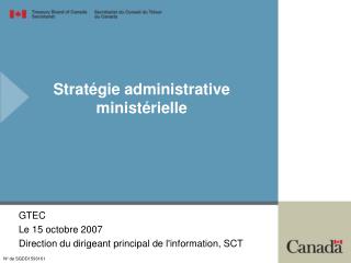 Stratégie administrative ministérielle