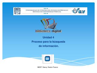 Unidad 4 Proceso para la búsqueda de información.