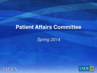 Patient Affairs Committee