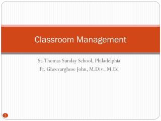 Classroom Management