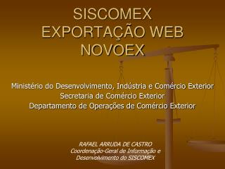 SISCOMEX EXPORTAÇÃO WEB NOVOEX