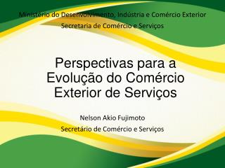 Perspectivas para a Evolução do Comércio Exterior de Serviços