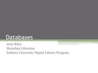 Databases