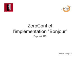 ZeroConf et l’implémentation “Bonjour”