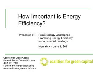 How Important is Energy 	Efficiency?