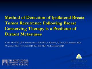 R Tuli MD PhD, JP Christodouleas MD MPH, L Roberts, SJ Deol, DA Frassica MD,
