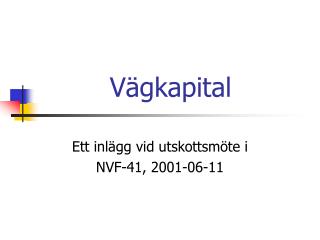 Vägkapital