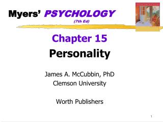 Myers’ PSYCHOLOGY 				(7th Ed)