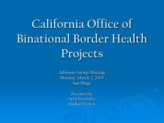 California Office of Binational Border Health Projects