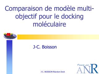 Comparaison de modèle multi-objectif pour le docking moléculaire