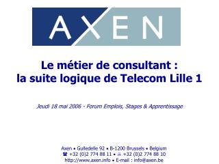 Le métier de consultant : la suite logique de Telecom Lille 1