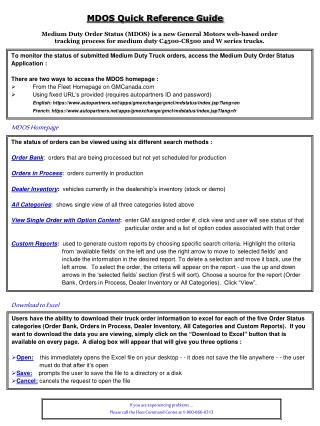 MDOS Quick Reference Guide