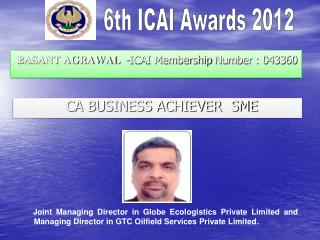 BASANT AGRAWAL -ICAI Membership Number : 043360