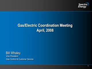 Gas/Electric Coordination Meeting April, 2008