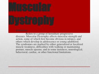 Muscular Dystrophy