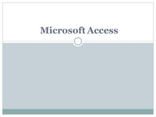 Microsoft Access