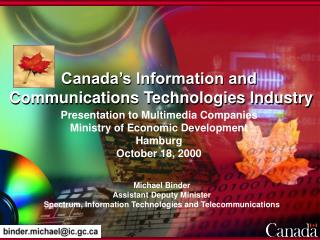 Canada’s Information and Communications Technologies Industry