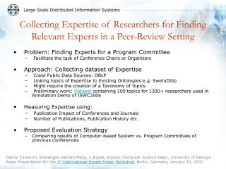 Collecting Expertise of Researchers for Finding Relevant Experts in a Peer-Review Setting