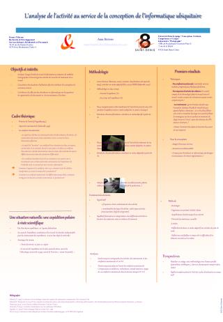 L'analyse de l'activité au service de la conception de l’informatique ubiquitaire