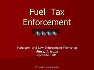 Fuel Tax Enforcement