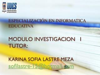 ESTRUCTURA DE LA PRESENTACIÓN