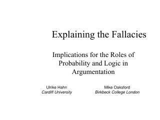 Explaining the Fallacies