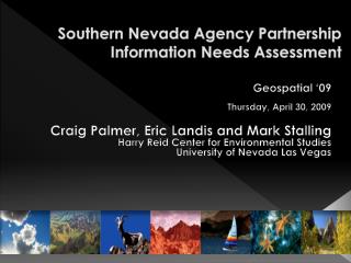 Southern Nevada Agency Partnership Information Needs Assessment