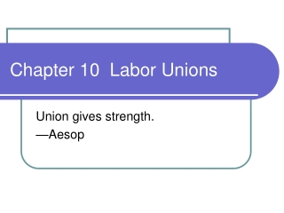 Chapter 10 Labor Unions