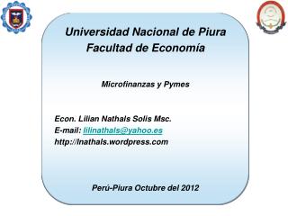 Universidad Nacional de Piura Facultad de Economía Microfinanzas y Pymes