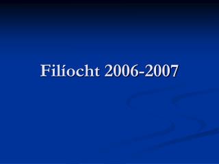 Filíocht 2006-2007